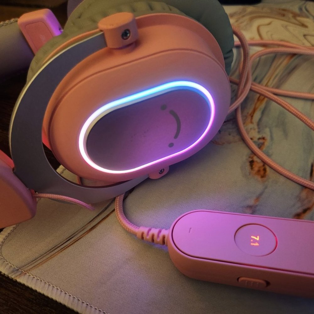 NIB Pink RGB Gaming Headset